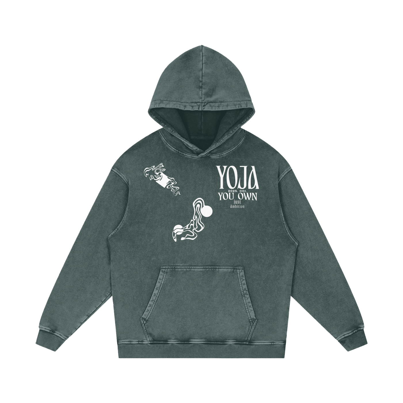 Snow Washed Loose Cotton Hoodie